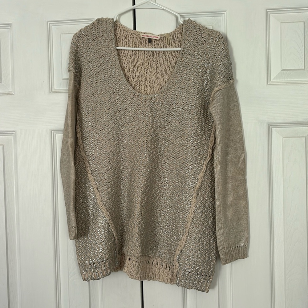 Metallic Rebecca Taylor Sweater